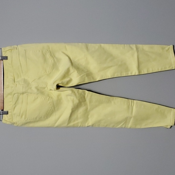 The Limited demin 678 jeans women's size  4 yellow 6" zip ankle - Picture 2 of 16